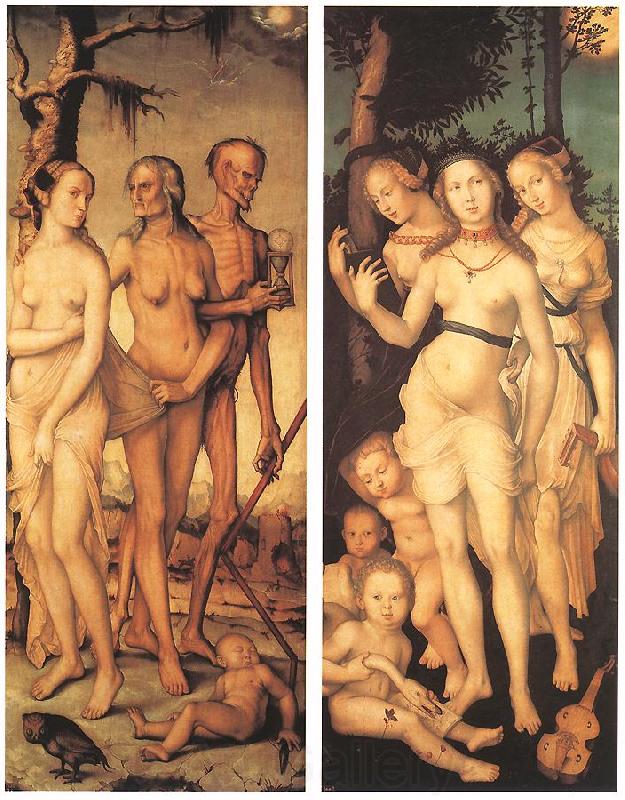 BALDUNG GRIEN, Hans Three Ages of Man and Three Graces